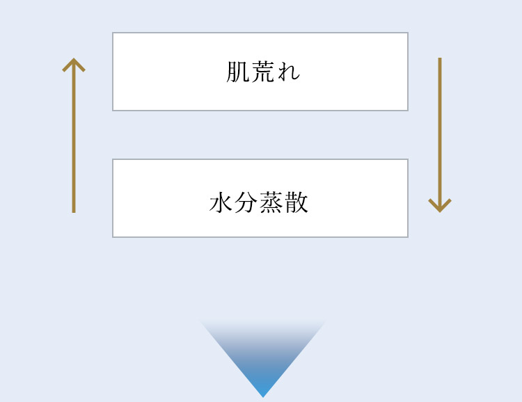 1.肌のバリア機能が低下　2.炎症　3.毛細血管の増加・拡張